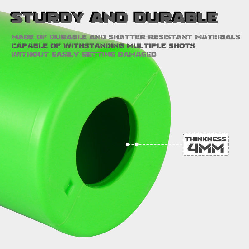 Load image into Gallery viewer, Plastic Shatterproof Bottle Targets for Shooting - 6 Neon Colors with Hanging Rope
