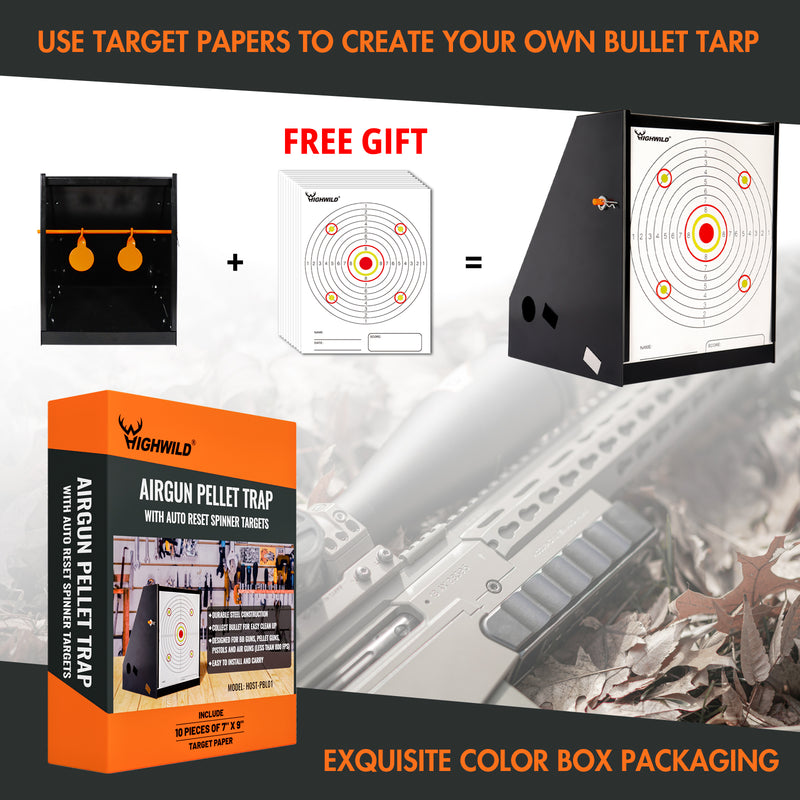 Load image into Gallery viewer, 7&quot; X 9&quot; Bullet Trap - for Paper Targets &amp; Spinner Targets
