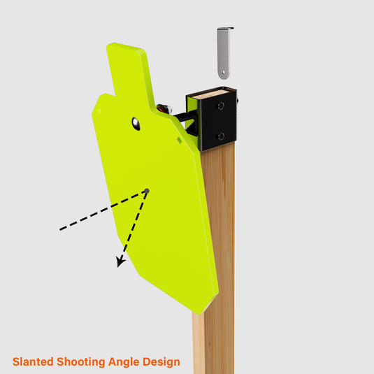 Double T-Shaped Base Stand + 2X4 Target Hanger + 1/2" Thick 12" X 20" Torso Target