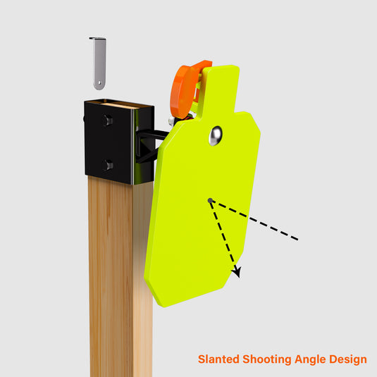 Double T-Shaped Base Stand + 2X4 Target Hanger + 3/8" Thick 7" X 12" Hostage Target