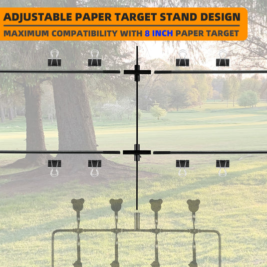 Multi-Shot Air Gun Pellet BB Gun Target 3-Section Detachable with Adjustable Paper Stand