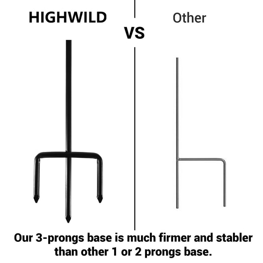 Clay Pigeon Target Holder - 3 Pack- Hexagonal Steel