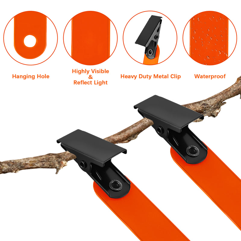 Load image into Gallery viewer, Trail Marker with Clips - Orange (Pack of 25)
