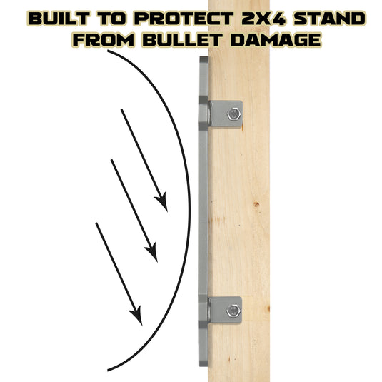 AR500 Steel 2x4 Target Stand Protector Wood Stand Armor Plate Protective Shield