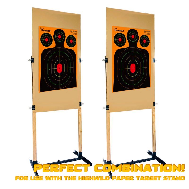 Load image into Gallery viewer, Silhouette Splatter Paper Targets - Splash Effect of Multiple Colors - 18x24 Inch
