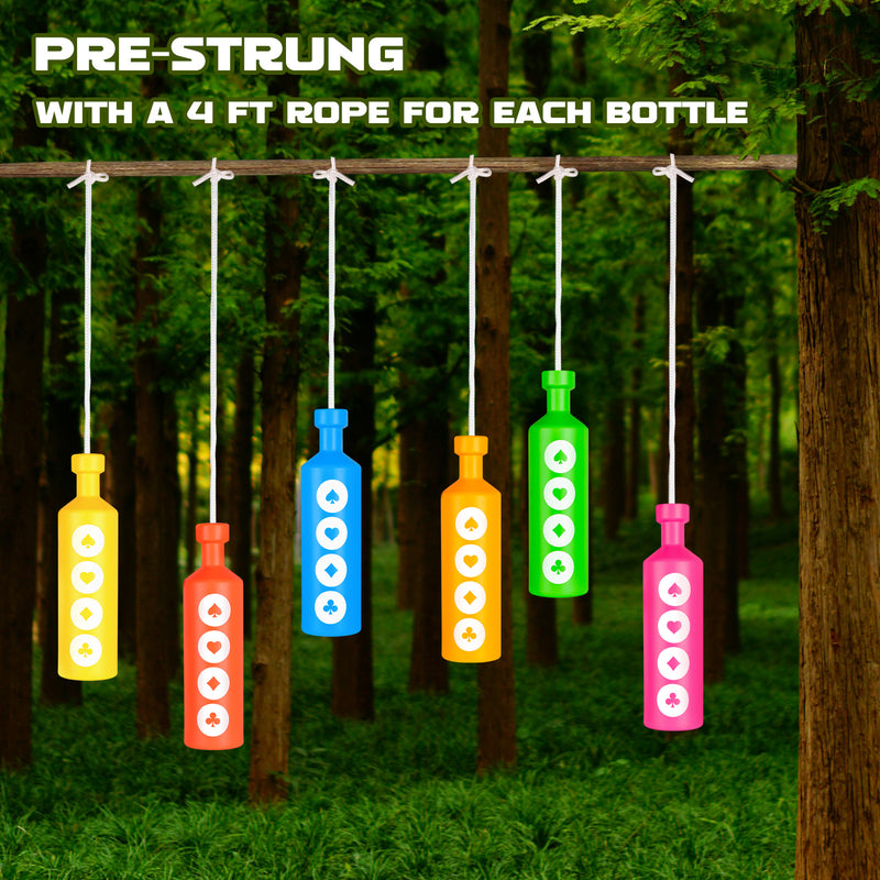 Load image into Gallery viewer, Plastic Shatterproof Bottle Targets with Hanging Rope

