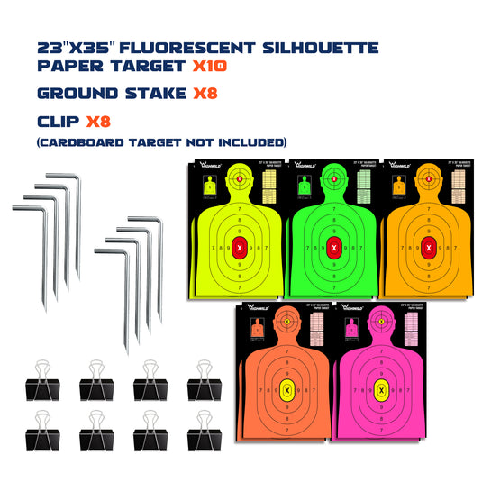 H Shape Adjustable Paper Target Stand Base - 2 PACK