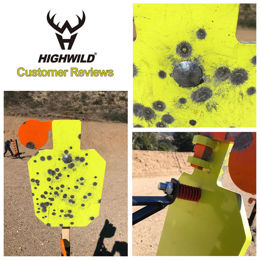 AR500 Steel Hostage Target 10" x 16" x 1/2" Armored Steel Reactive IDPA Shooting Target - Neon Color