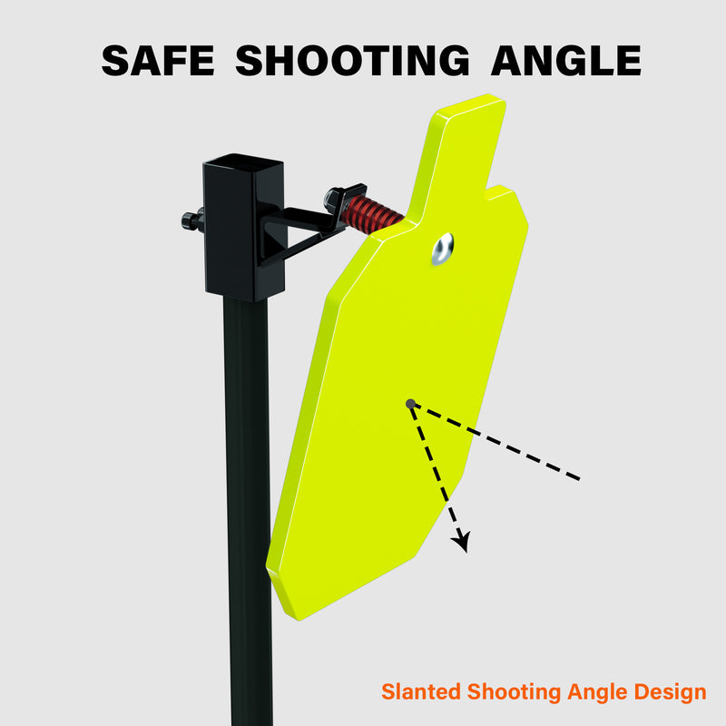Load image into Gallery viewer, AR500 Steel Shooting Target 1/2 Inch Thick 10" x 16" Silhouette Torso with T-Post Target Holder Mount
