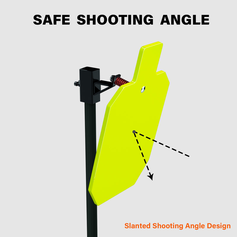 Load image into Gallery viewer, AR500 Steel Shooting Target 1/2 Inch Thick 12" x 20" Silhouette Torso with T-Post Target Holder Mount
