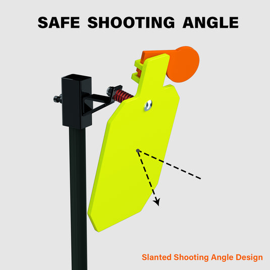 AR500 Steel Shooting Target 3/8 Inch Thick 10" x 16" Hostage with  T-Post Target Holder Mount