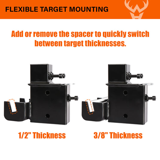 2x4 & T-Post Target Hanger, Target Mount Bracket - Only for 12" X 20" X 3/8" AR500 Steel Bullseye Hostage Target