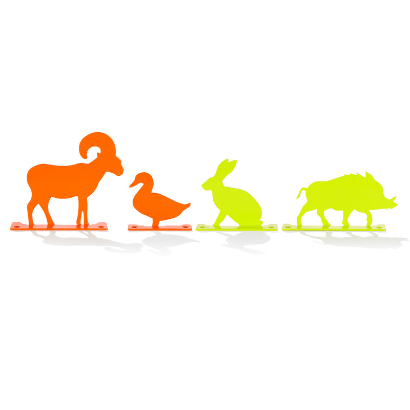 Load image into Gallery viewer, Animal Silhouette Knockovers Metallic Silhouette Targets - 4 Pack
