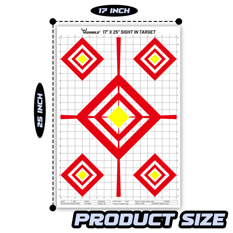 Range Paper Sight in Shooting Range Paper Target - 17X25 Inches – Highwild