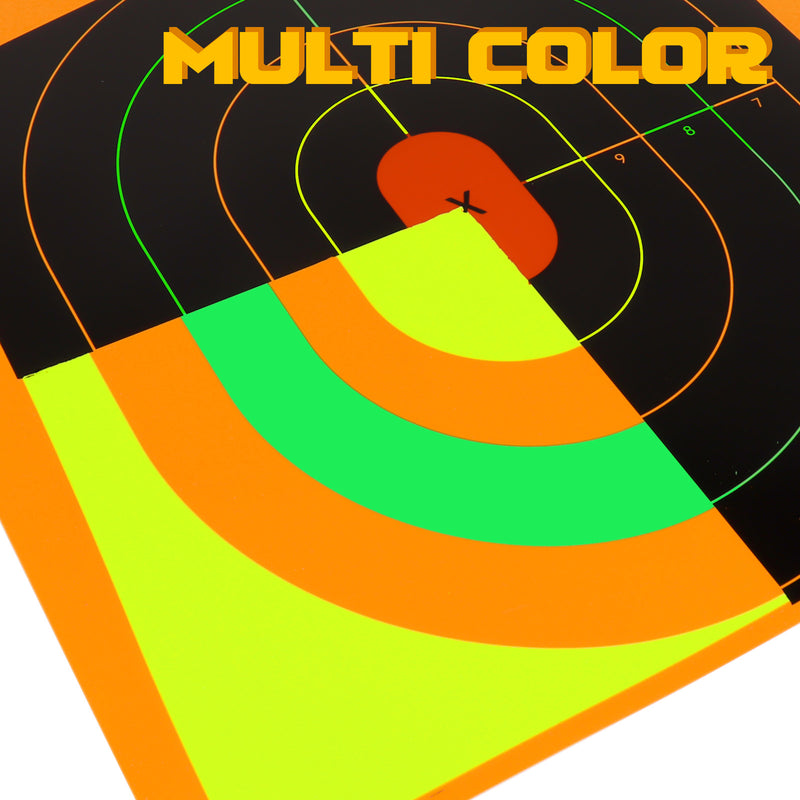 Load image into Gallery viewer, Silhouette Splatter Paper Targets - Splash Effect of Multiple Colors - 12x18 Inch
