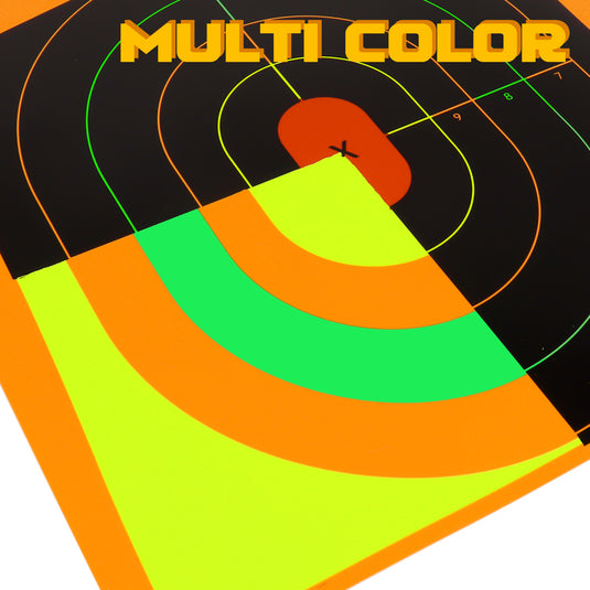 Silhouette Splatter Paper Targets - Splash Effect of Multiple Colors - 12x18 Inch