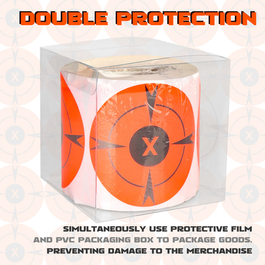 250 Pack of 3-inch Fluorescent Orange Bullseye Adhesive Target Stickers