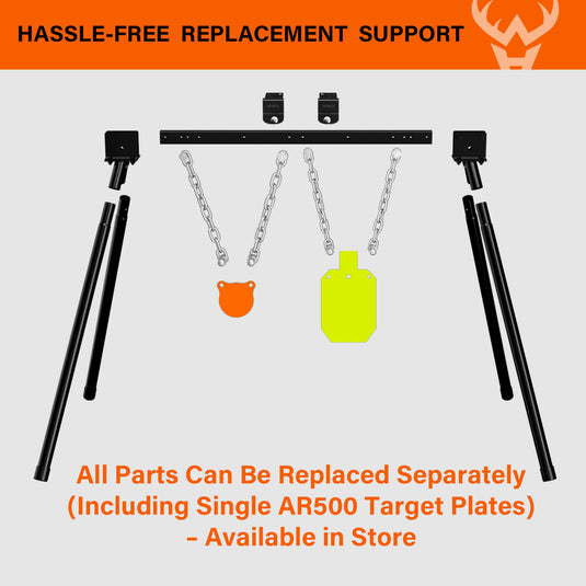 B001 Expandable Stand + Mounting Kit + 3/8" Thick 4" Gong, 7" X 12"Torso