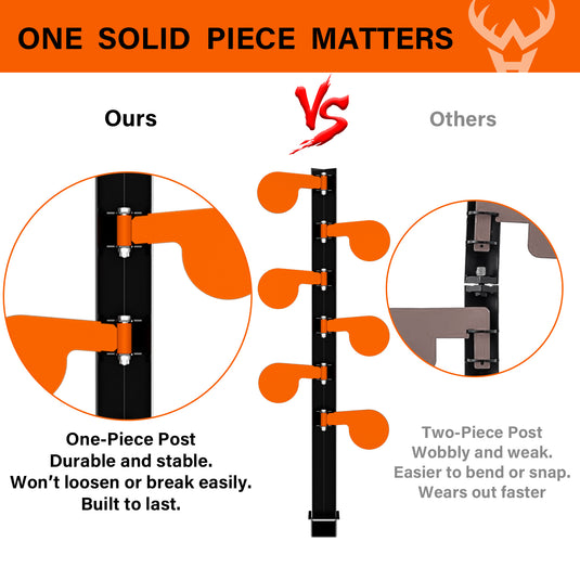 6" x 3/8" AR500 Steel Target Dueling Tree Stand