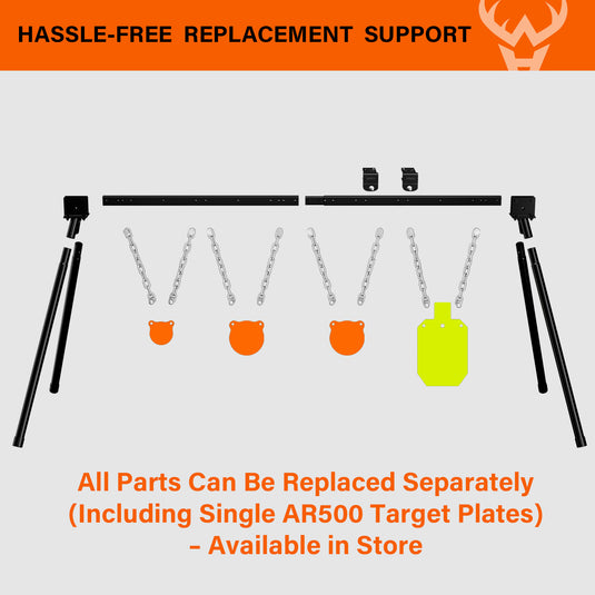 B001 Adjustable Stand + Mounting Kit + 3/8" Thick 4", 6", 6" Gongs, 7" X 12"Torso