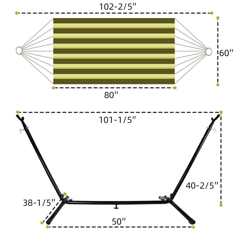 Load image into Gallery viewer, Double Hammock with Space Saving Steel Stand (White/Coffee)
