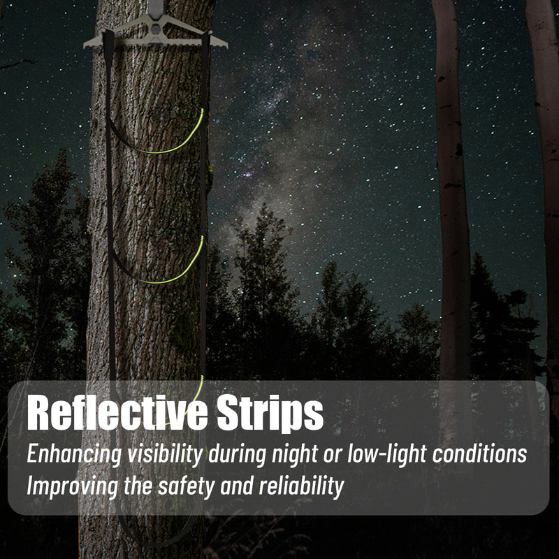 Load image into Gallery viewer, 3 Step Climbing Stick Aider - 600Lbs Strength Climbing Webbing Rope Ladder

