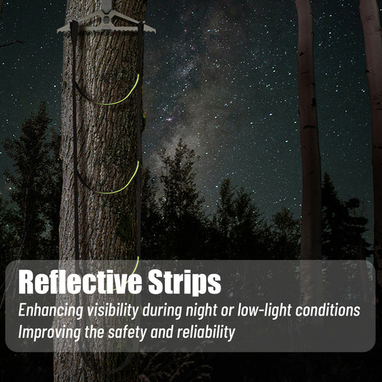 3 Step Climbing Stick Aider - 600Lbs Strength Climbing Webbing Rope Ladder