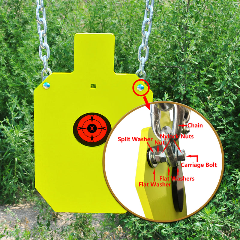 Load image into Gallery viewer, 12&quot; X 20&quot; X 3/8&quot; AR500 Steel Bullseye Torso Target
