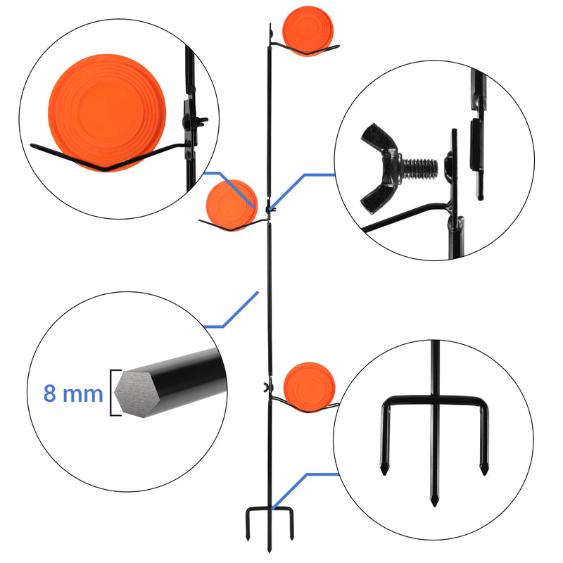 Load image into Gallery viewer, Clay Pigeon Target Holder - 3 Pack- Hexagonal Steel
