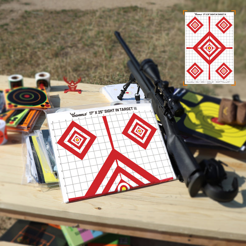Range Paper Targets Ruler Sight in Shooting Range Paper Target - 17X25 Inches – Highwild