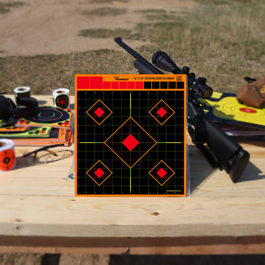 Sight in Stick Splatter Adhesive Shooting Targets - Splash Effect of Multiple Colors - 12 x 12 Inch