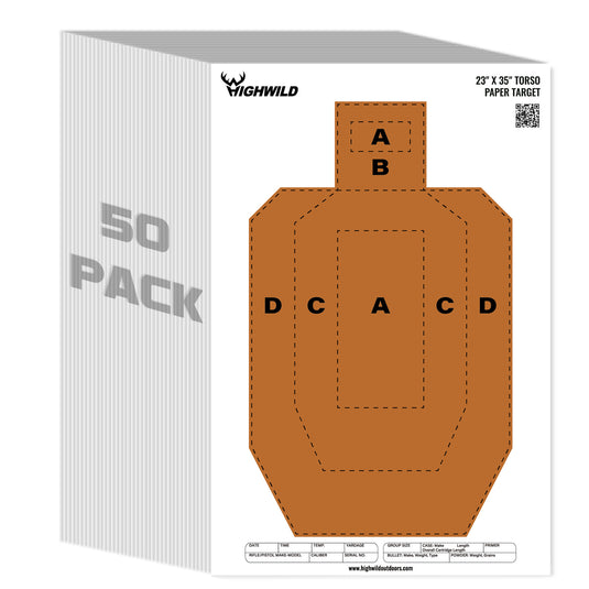 23" x 35" USPSA Paper Shooting Targets