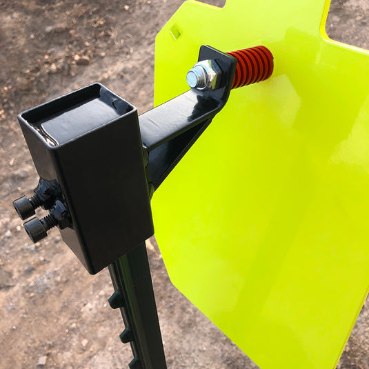 AR500 Steel Shooting Target 1/2 Inch Thick 10" x 16" Silhouette Torso with T-Post Target Holder Mount