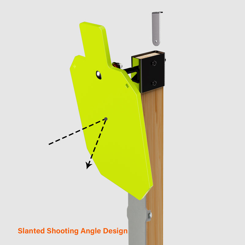 Load image into Gallery viewer, Double T-Shaped Base Stand + 2X4 Target Hanger + 1/2" Thick 12" X 20" Torso Target + Wood Stand Armor Plate
