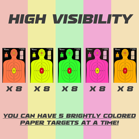 23X35 Inch Shooting Range Silhouette Paper Target - 40 Pack