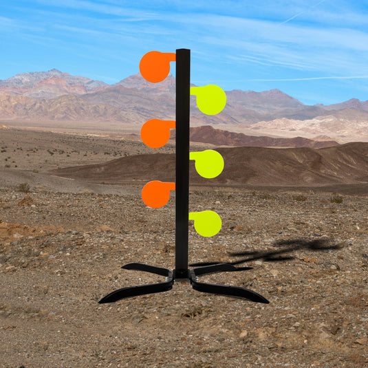 AR500 Dueling Tree Target Kit - 6" x 3/8" Reactive Shooting Targets with Stand