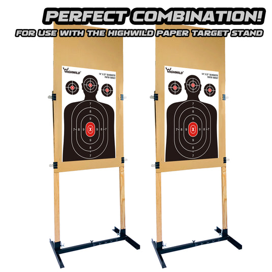 Shooting Range Silhouette Paper Target - 14X22 Inches (50 Pack)