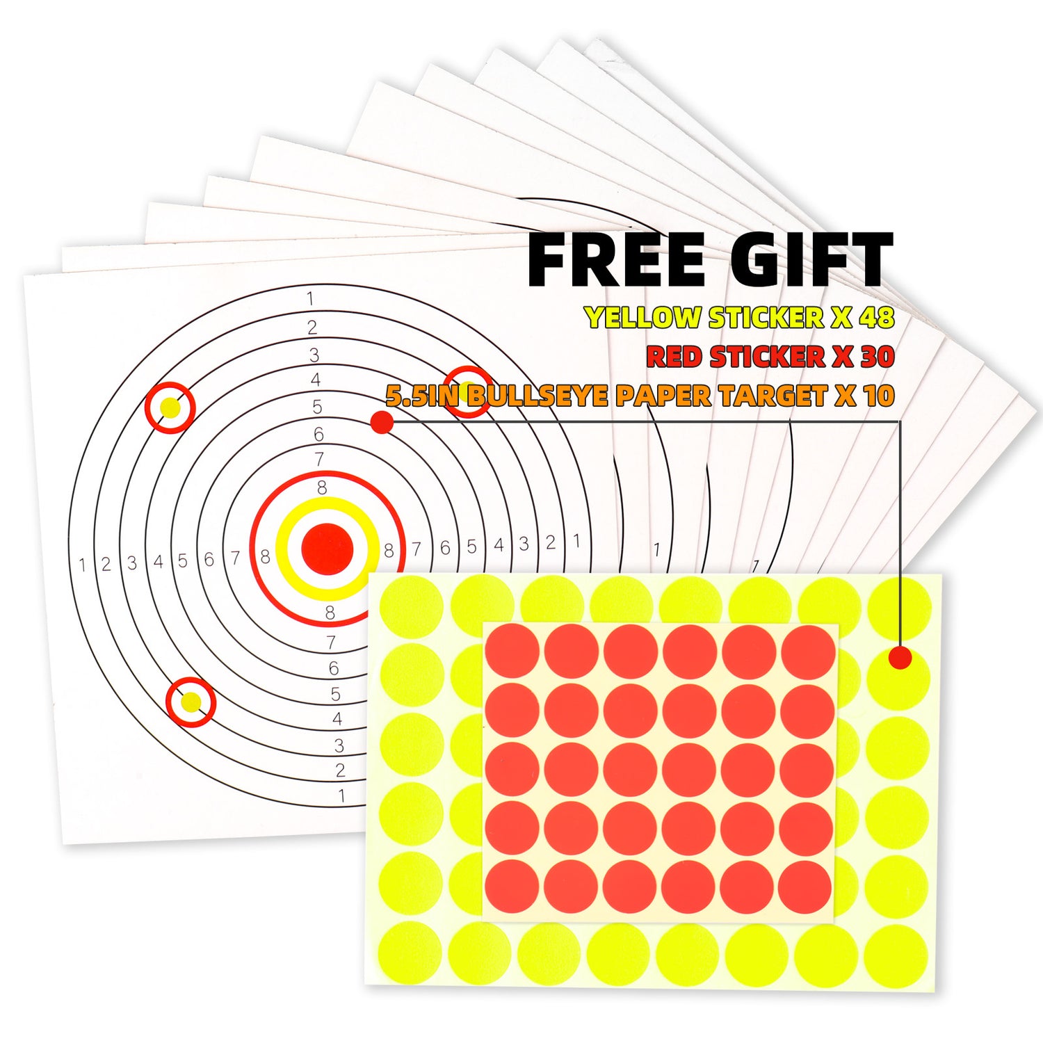 Multi-Shot Air Gun Pellet BB Gun Target 3-Section Detachable with Adju ...