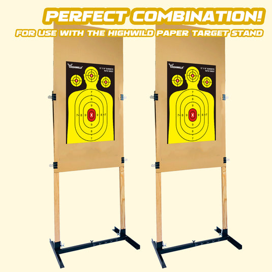 Shooting Range Silhouette Paper Target - 12X18 Inches (50 Pack)