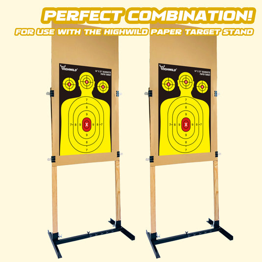 Shooting Range Silhouette Paper Target - 14X22 Inches (50 Pack)