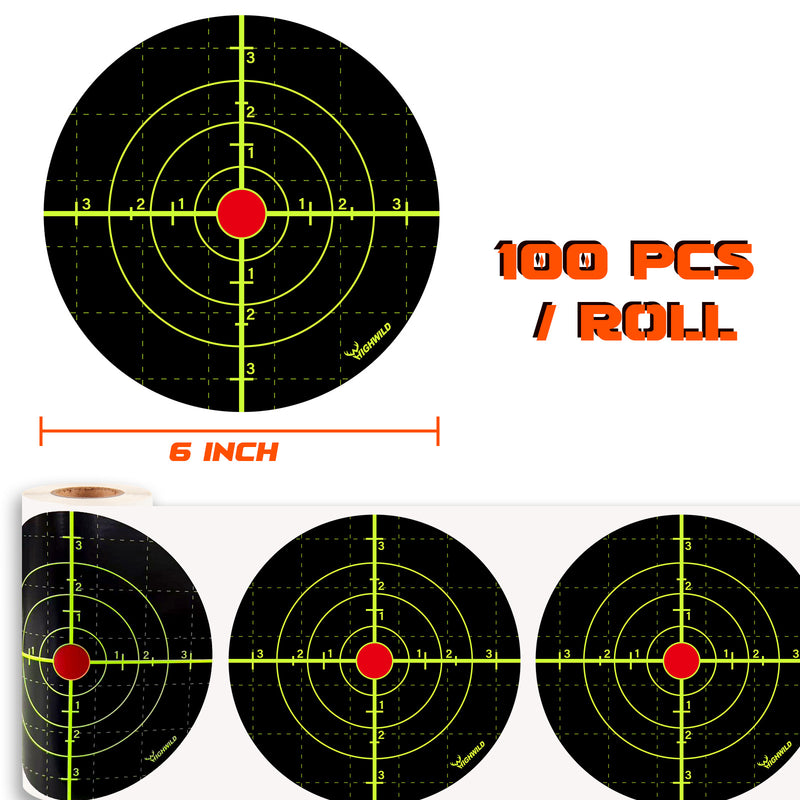 Load image into Gallery viewer, 6 Inch Splatter Target Stickers - 100 Pack
