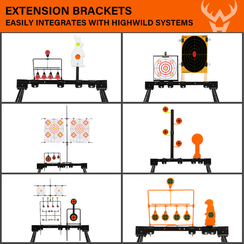 Load image into Gallery viewer, 3/8&quot; AR500 Steel Targets System 7&quot;x 12&quot; Silhouette  with Stand and .22 Rimfire Dueling Tree
