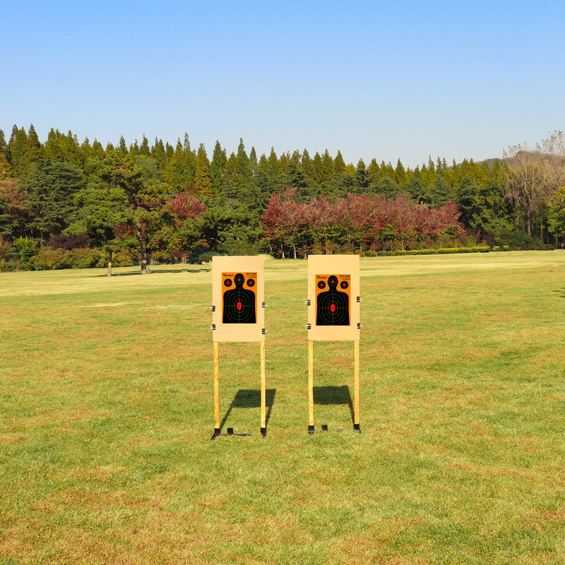 Load image into Gallery viewer, Silhouette Splatter Paper Targets - Splash Effect of Multiple Colors - 12x18 Inch
