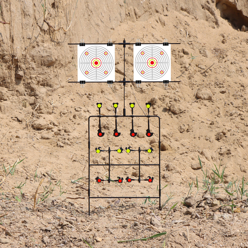 Load image into Gallery viewer, Multi-Shot Target 3-Section Detachable with Adjustable Paper Stand
