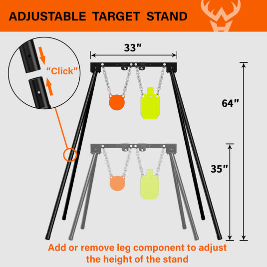 B001 Adjustable Stand + Mounting Kit + 3/8" Thick 6" Gong, 7" X 12"Torso
