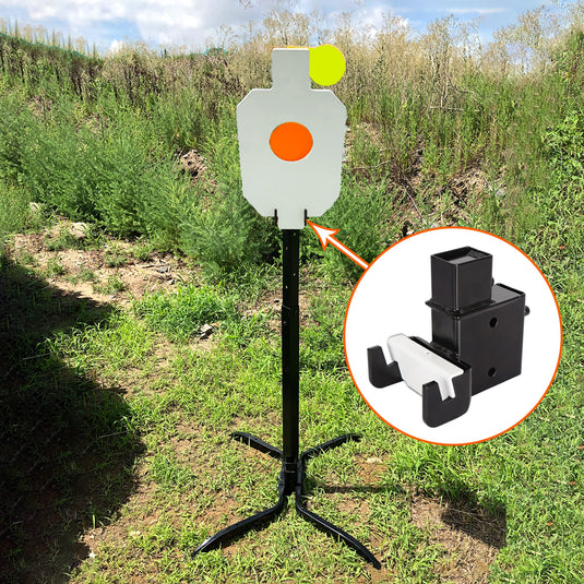 2x4 & T-Post Target Hanger, Target Mount Bracket - Only for 12" X 20" X 3/8" AR500 Steel Bullseye Hostage Target