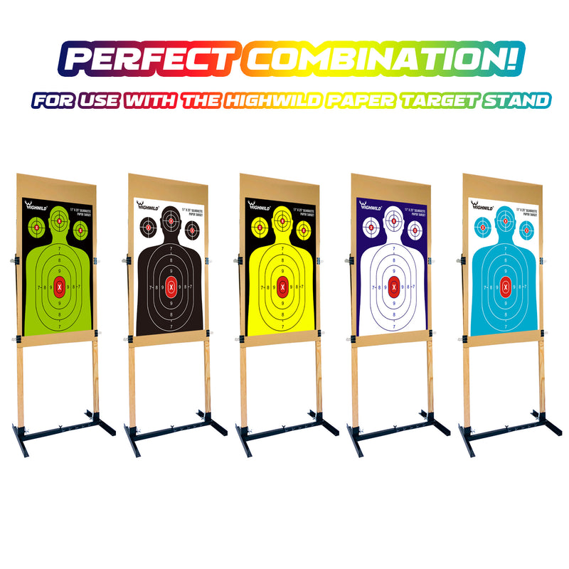Load image into Gallery viewer, Shooting Range Silhouette Paper Target - 17X25 Inches (Multi Color)
