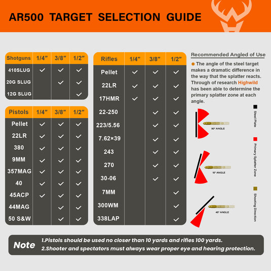 6" x 3/8" AR500 Steel Target Dueling Tree Stand