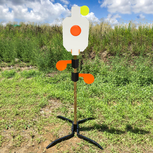 3/8" AR500 Steel 12" x 20" Reactive Hostage with Hanger and 6" AR500 Dueling Tree Paddles Set