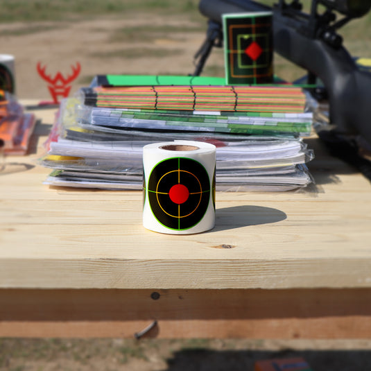 3 Inch Splatter Adhesive Bullseye Shooting Target Stickers - 250 Pack